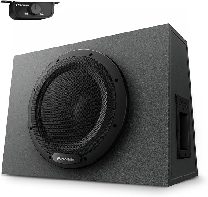 Pioneer TS-WX1210A 12” Subwoofer – 1300W Max, Built-in Amp for Easy Bass Upgrade, Enclosure Included, Amp Included, High-Level Input, Works with Most Factory or aftermarket radios