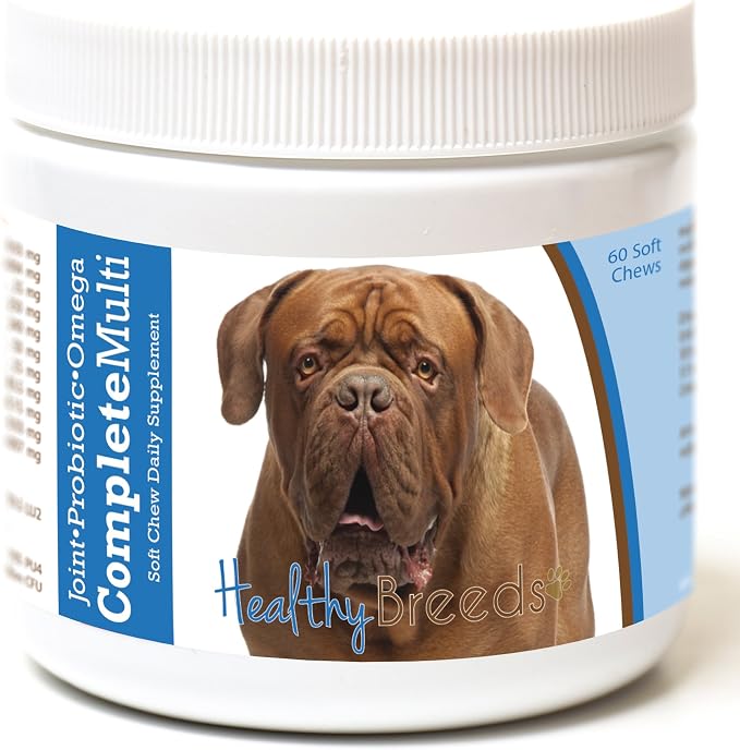 Dogue de Bordeaux All in One Multivitamin - Complete with Probiotics, Glucosamine, Chondroitin & Omegas - 60 Soft Chewy Treats