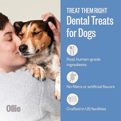 Ollie Dental Chews for Extra Small Dogs, 12 Oz, Fresh Breath, Teeth Cleaning Treats, Sticks for Dog Oral Care, with Parsley and Cinnimon, for Pups 5-15 lbs