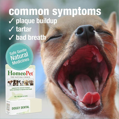 HomeoPet Doggy Dental Safe Gentle and Natural Tooth and Dental Care for Dogs 15 Milliliters