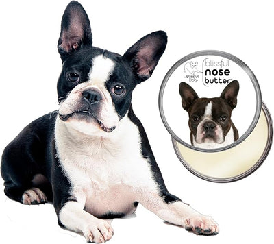 The Blissful Dog Boston Terrier Nose Butter, Versatile Dog Nose Balm for Dry Nose, Handcrafted Nose Moisturizer, Easy-to-Apply Dog Essentials, Unscented, 2 oz.