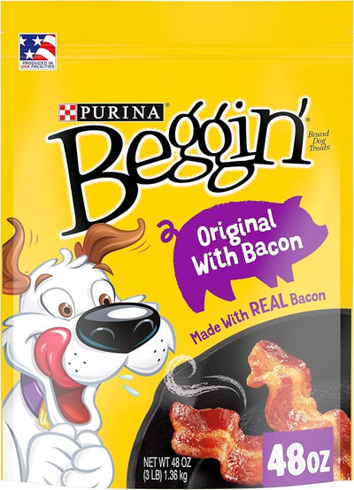 Beggin' Strips, Bacon & Cheese Flavor Dog Snacks, 25-Ounce Bags (Pack Of 2)