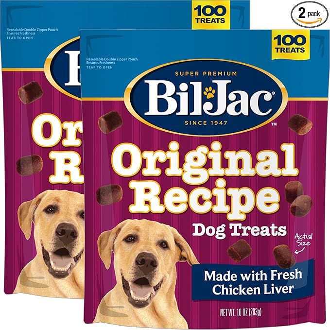 Original Recipe Soft Dog Treats | Real Chicken Liver | 10 oz Resealable Bag (2-Pack)