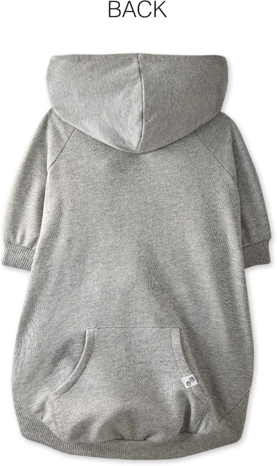 Pet Passion Rocky – The Original Lightweight Hooded Tee 100% Organic Cotton Dog Hoodie Pet Coat Sweater for All Sized Dogs, Original Heather Gray, X-Large (55-80 lbs)