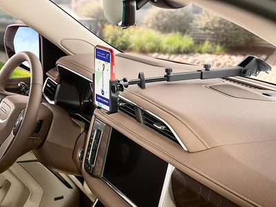 WeatherTech WindshieldFone with Extension - Universal Windshield-Mounted Car Phone Holder - Red Billet Knobs