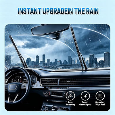 GSPSCN 22" + 18" Windshield Wiper Blades Metal Base 2X Lifespan (2 Pack) | Streak-Free Enhanced Visibility All Weather Durable Premium Natural Rubber Low-decibel quiet Wipers Set OEM Quality