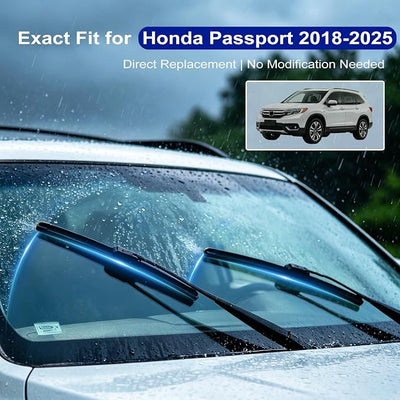 EMITHSUN® 26"+24" Windshield Wiper Blades for Honda Passport 2018-2025 | OEM Quality Replacement, Easy Installation, Streak Free, All Weather, Pack Of 2