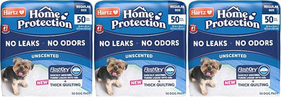Hartz Home Protection Super Absorbent Odor Eliminating No Leaks Dog Pads,50 Count (Pack of 3)