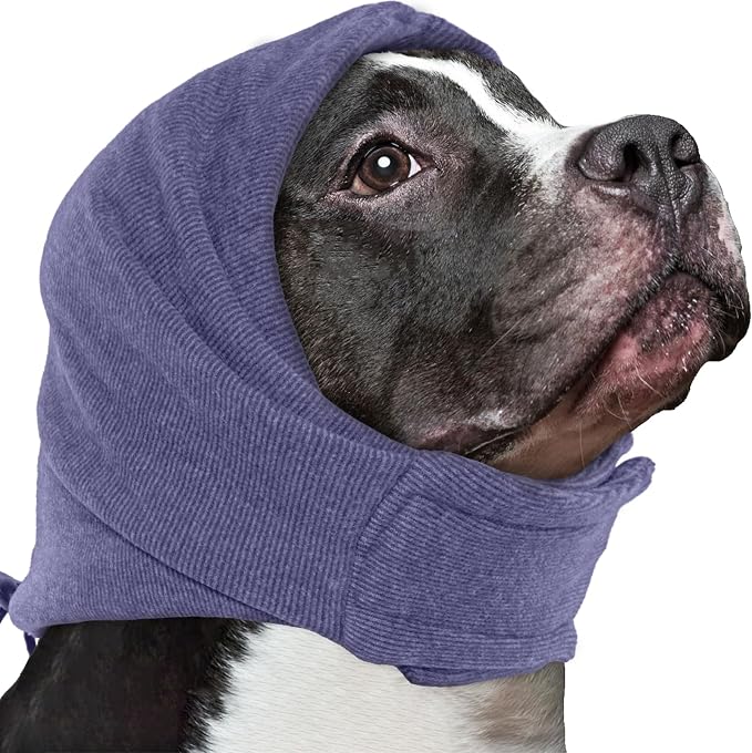 Dog Calming Hoodie No Shake Ear Wraps for Dogs Protection Ear Dog Cover Muffs Doggy Head Warp Anxiety Relief Doggy Hematoma Wrap Head Cover The Grooming and Force Drying Warm Pet Protector