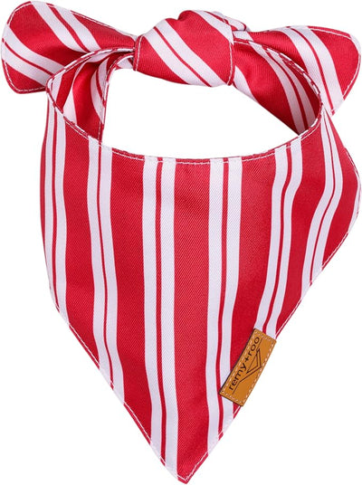 Remy+Roo Dog Bandanas - 2 Pack | Winter Christmas Dog Bandanas Set | Premium Durable Fabric | Patented Shape Bandanas for Dogs (Winter, Small)