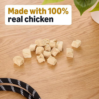 Amazon Basics Dog Treats Freeze Dried Raw Single Ingredient Chicken Breast, High Protein, Healthy Training Treats or Meal Topper for all Dogs, Grain-Free, 3 Oz (Pack of 1) (Previously Wag)