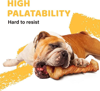 iPaw 10 Pcs Value Pack Turkey Tendon for Dogs, Single Protein, Hypoallergenic, All Natural Human Grade Puppy Chew, Rawhide Alternative, Bone Shape (Small)