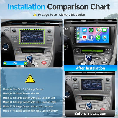 Leadfan Android Car Radio for Toyota Prius 2010-2015 Stereo Compatible with Apple CarPlay Android Auto, Touch Screen with Bluetooth/GPS/WiFi/MIC/Backup Camera (for Large Screens but NOT with JBL)