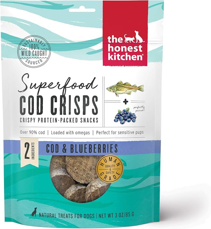 Superfood Cod Crisps: Cod & Blueberry, 3 oz