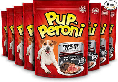 Pup-Peroni Dog Treats, Prime Rib Flavor, 5.6 Ounce (Pack of 8), Made with Real Steak