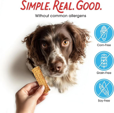 Farmland Traditions Dogs Love Chicken Jerky Dog Treats, Premium Two-Ingredient Dog Jerky with USA-Raised, Human-Grade Chicken & No Antibiotics Ever, 3 Pound (Pack of 1) Bag.