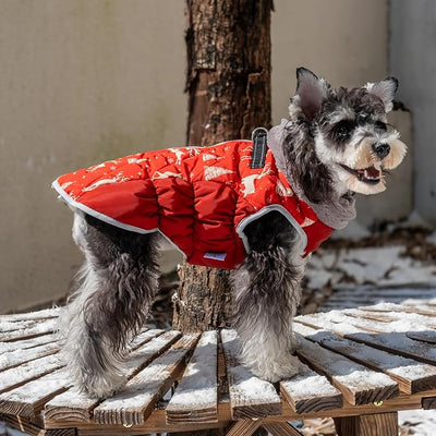 CuteBone Waterproof Thick Dog Winter Coat Doggie Jacket Warm Pet Clothes Comfortable Puffer Dog Vest for Small Medium Large Dogs with Harness Hole YRFN12L