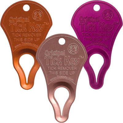 The Original Tick Key - Tick Detaching Device - Portable, Safe and Highly Effective Tick Detaching Tool 3 Pack (Assorted)