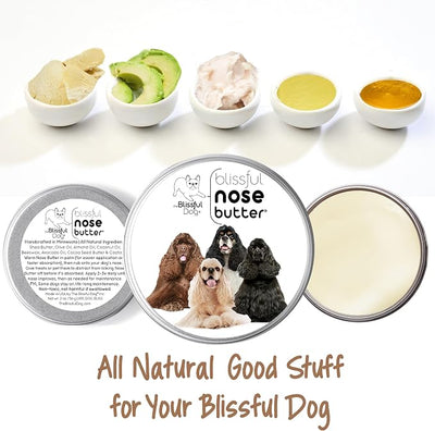 The Blissful Dog Cocker Spaniel Nose Butter, Versatile Dog Nose Balm for Dry Nose, Handcrafted Nose Moisturizer, Easy-to-Apply Dog Essentials, Unscented, 16 oz.