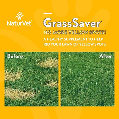 NaturVet GrassSaver|Biscuits for Dogs – Help Keep Grass Green, Rid Your Lawn of Yellow Patches Caused by Dog Urine| No More Yellow Spots| DL-Methionine Peanut Butter Flavor – 11 oz