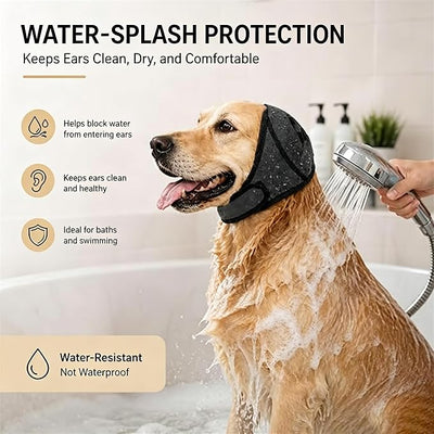 Dog Ear Muffs Noise Protection, 2026 Adjustable Silent Elastic Calming Dog Ear Cover for Small Medium Dogs (Gray, 14-19in)