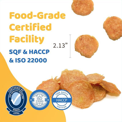 iPaw Chicken Chips Dog Treats for Puppy Training, SQF Certified Human Grade Dog Treat, Hypoallergenic, Easy to Digest (Chicken Chips)