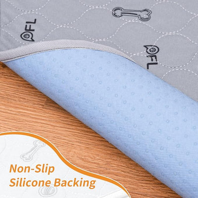 Washable Pee Pads for Small Pet, 2 Pack Reusable Pet Training Pads Washable,36x72 Absorbent Reusable Whelping Pads, Non-Slip Dog Mats with Bone Print for Rabbit Guinea Pig Hamster Puppy