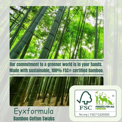 eyxformula Dog Ear Cleaning Swabs - Professional 6-inch Bamboo Sticks Long Cotton Swabs with Extra-Long Cotton Tips - Ideal Solution for Dog Ear Cleaning, Itch Relief, Ear Infection Prevention