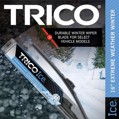 TRICO Ice™ (35-150) 15 Inch Automotive Replacement Windshield Wiper Blades, Ceramic Coated Silicone Super Premium All Weather Beam Blade for Select Vehicle Models