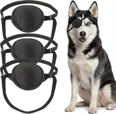 Dog Eye Patch, Black, 3pcs