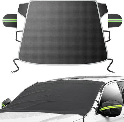 DMJN [2026 Upgraded] Car Windshield Cover for Ice and Snow, Windshield Snow Cover for Winter Snow & Frost, 700D Heavy-Duty, Suitable for Cars, SUVs, and Trucks-Large