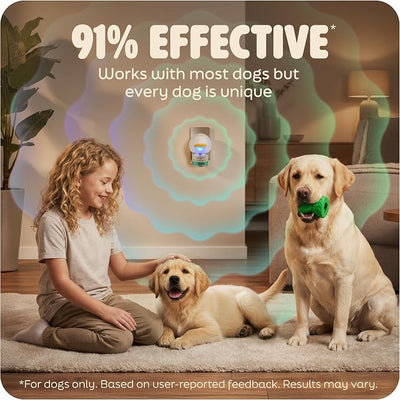 Dog Calming Diffuser Kit Pheromone Plug-in for Dogs, Helps Reduce Pee Accidents, Barking & Separation Anxiety – 1 Diffuser + 2 Refills + Toy | Mess-free support for home routines