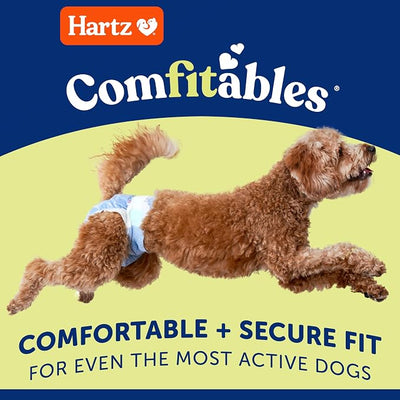 Hartz Comfitables Disposable Dog Diapers, Size Small 12 Count, Comfortable & Secure Fit, Easy to Put On, Super Absorbent Male and Female Diaper