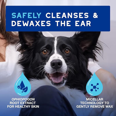 DOUXO SPA Dog & Cat Ear Cleaner, 4.1 fl oz, Safely Cleans and Dewaxes the Ear, Skin-Friendly Formula