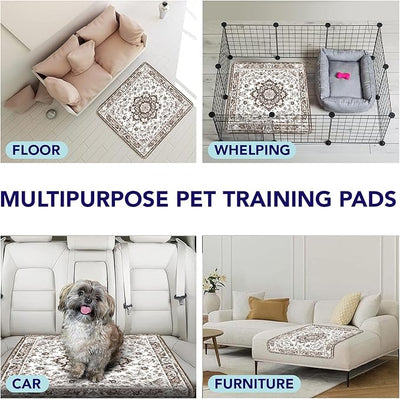 PUPIBOO Washable Pee Pads for Dogs and Cats - Super Absorbent Reusable Puppy Training Pads - 100% Waterproof, Leak-Proof & Non-Slip Whelping Pads for Pet Housebreaking