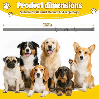 Calming Collar for Dogs 4 Pack,Dog Collar for Anxiety and Stress Relief During Fireworks,Thunderstorms & Separation,60-Day Long-Lasting 25" Adjustable Flexible Calm Collar for All Dog Sizes