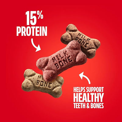 Milk-Bone Flavor Snacks Mini's Dog Biscuits, Flavored Crunchy Dog Treats, 2 Refill Packs, 35 Oz. Each (70 Oz. Total)