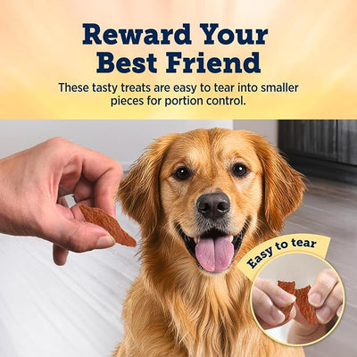 Blue Buffalo True Chews Premium Jerky Cuts with Real Steak, Chicken-Free Natural Dog Treats, Mineral-Enhanced for Flavor, 10 oz. Bag