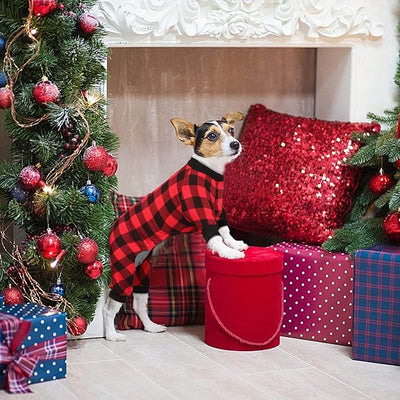 Dog Fleece Sweater Buffalo Plaid Clothes Small Dog Sweater Soft Thickening Warm Puppy Clothes Sweaters for Dogs Girl & Boy(S)