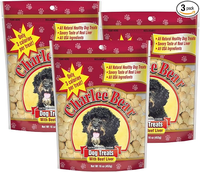 Original Crunch Dog Training Treats, Beef Liver Flavor, 3 Calories Each, Low Calorie Natural Rewards for Puppies to Adult Dogs, Made in USA, 16 oz (3-Pack)
