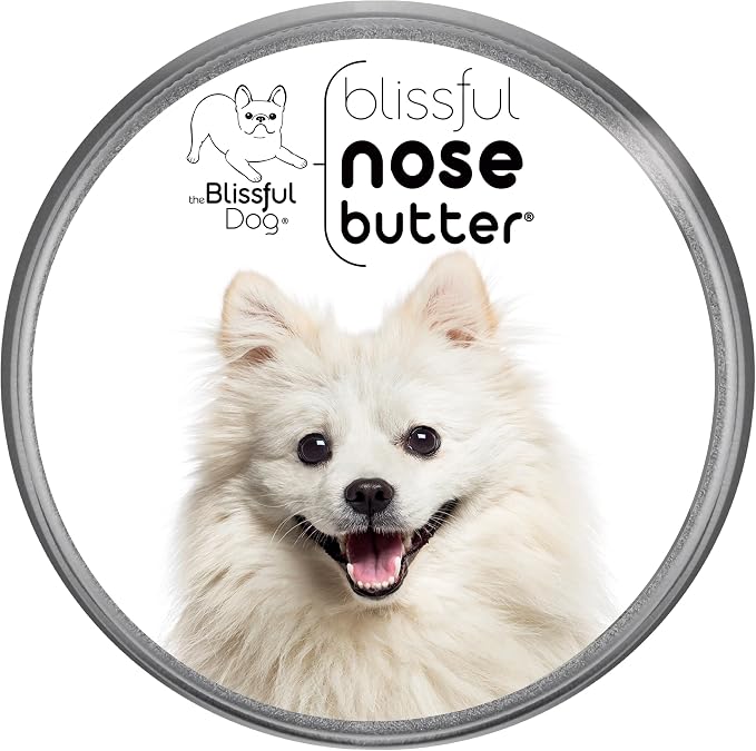 American Eskimo Nose Butter for Dry, Cracked Skin, Lick-Safe Dog Nose Balm with Moisturizing Shea Butter, Almond, Olive, and Essential Oils, Pet Supplies, Uncented, 8 oz.