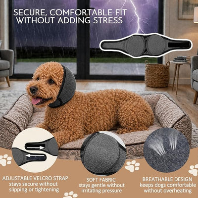 HOFi Noise-Protection Ear Covers for Dog: Calms Dogs in 3 Minutes by Reducing Loud Noise During Fireworks/Thunderstorms/Vet Visits - Anxiety Relief for Small Breeds Dachshund/Pomeranian/Frenchie