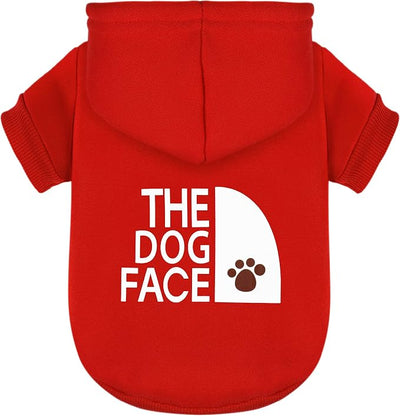 Paiaite Red Chihuahua Dog Hoodie: Keep Your Pup Warm and Stylish with a 'The Dog Face' Printed Sweatshirt Pet Clothes, and Sweater Coat All in One Perfect for Winter and Cool Summer Nights! Red L