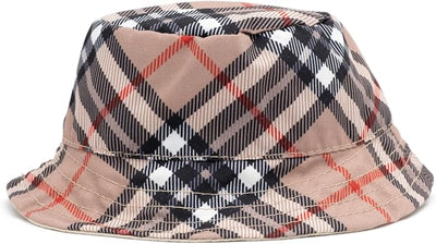 THE WORTHY DOG Plaid Hat for Dogs – Lightweight Pet Sun Hat with Adjustable Chin Strap, Soft Brim & Bright Colors - Tan, Medium
