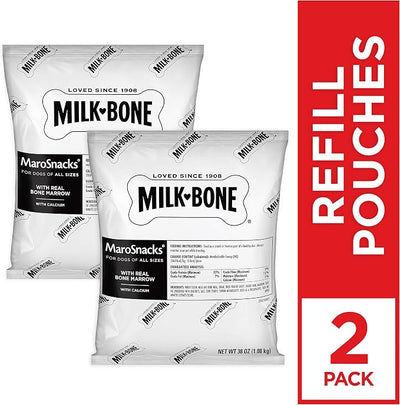 Milk-Bone MaroSnacks Dog Treats, 38 Ounce Refill Packs (Pack of 2)