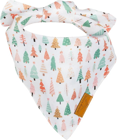 Remy+Roo Dog Bandanas - 2 Pack | Wonderland Christmas Dog Bandanas Set | Premium Durable Fabric | Patented Shape Bandanas for Dogs (Wonderland, Small)