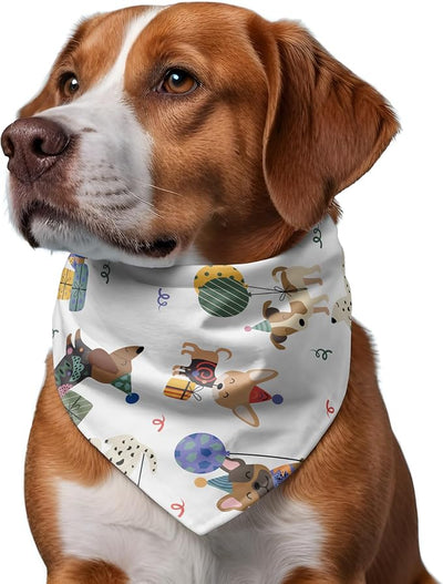 W Brings Bandana for Dogs | This Stunning Gorgeous Design Dog Bandana Scarf is Perfect Styling Accessory for Dogs Large, Medium & Small. One Size Fits All. (Medium - Large, Gift Box & More)