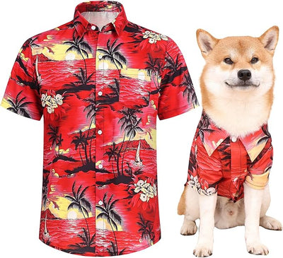 Dog Shirts Hawaii Dog Clothes for Small Medium Large Dogs Owner and Pet Shirts are Sold Separately