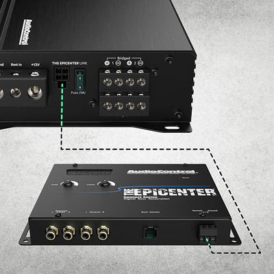 AudioControl EPICBIGFOUR 4-Channel Amplifier Car Audio 1400W RMS, Compact Digital Class D, Includes ACR-E Bass Knob, High/Low Pass Crossover, Line Level Inputs, Epicenter Link, Smart Auto Protection