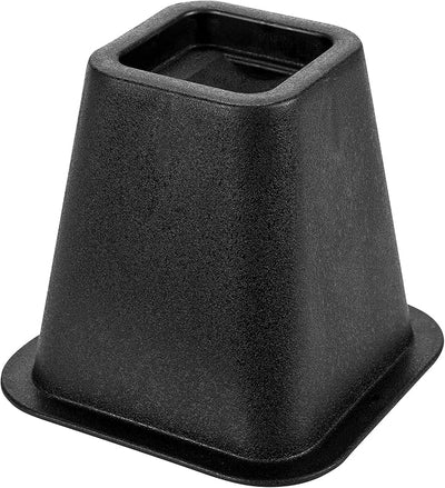 Simplify 6 Inch Bed Riser | Pack of 4 | Bed & Furniture Lifter Wheel Grooves | Under-Bed Storage | Bedroom & Dorm | Black